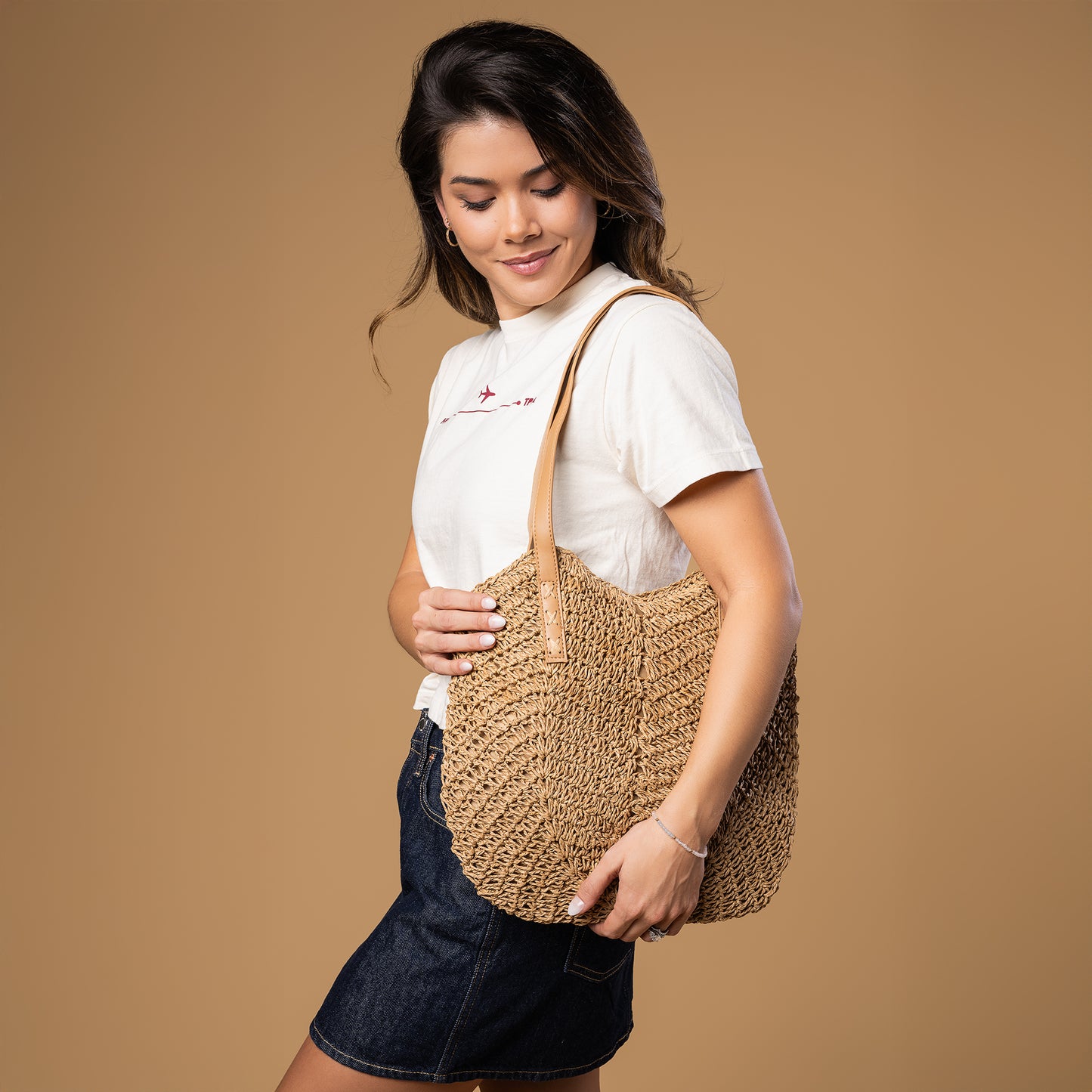 Loida Straw Bag (Brown)