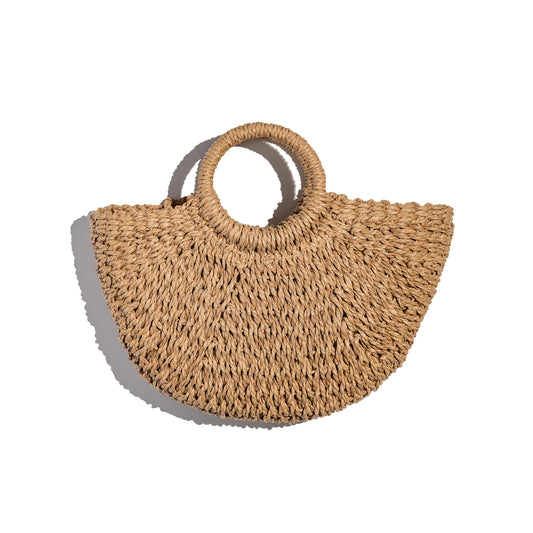 Luna Straw Bag (Brown)