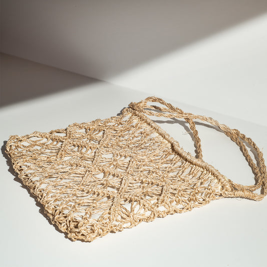 Aurora Sustainable Abaca Shoulder Bag