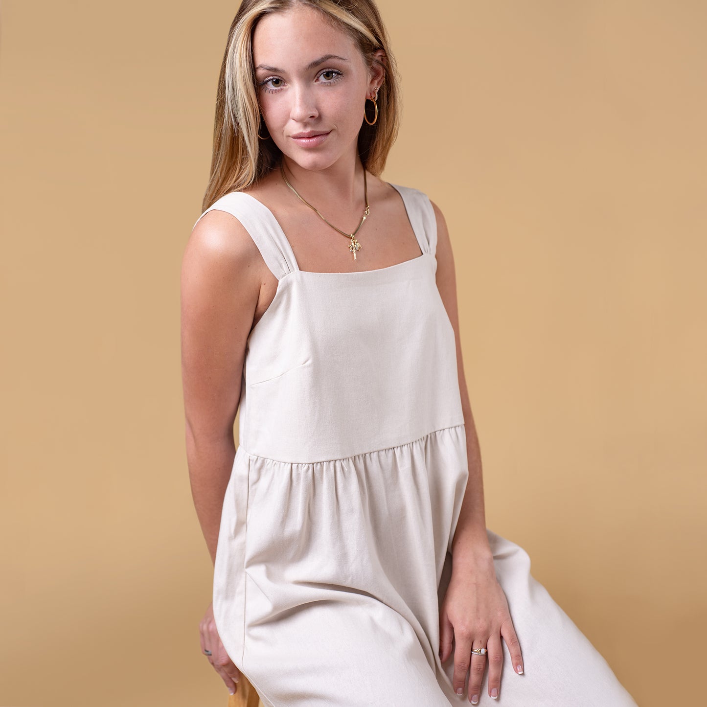 Kaya Linen Midi Dress