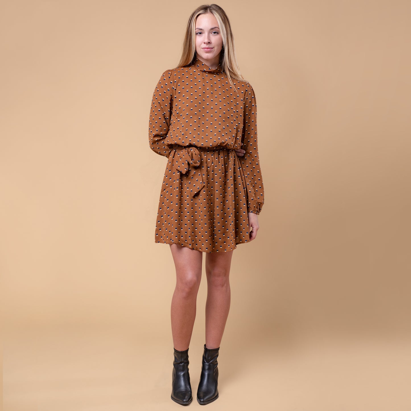 Reyna Dress (Brown)